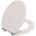 Todot abattant wc avec frein de chute silencieux, si�ge de toilette en mdf imitation bois naturel, charni�res ...