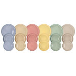 Tognana porcellane ur17018m288 kit de vaisselle 18 pi�ce(s) gr�s couleurs assorties