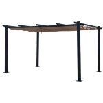 Toile 3x4m taupe pour tonnelle mod�le ohio xl / bercy xl -