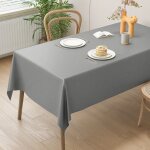 Toile cir�e carr�e 140x140 cm ? nappe plastique grise facile � essuyer avec un toucher doux et agr�able, ...
