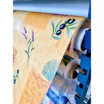 Toile cir�e imprim�e proven�ale - au m�tre - 140 x 100 cm - orange