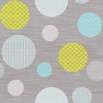 Toile cirée au mètre - largeur 140 cm - atolls anis - gris Toile cirée au mètre - largeur 140 cm - atolls anis - gris