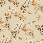 Toile cir�e au m�tre - largeur 140 cm - clematite ocre - beige