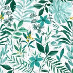 Toile cirée au mètre - largeur 140 cm - feuillage vert - vert Toile cirée au mètre - largeur 140 cm - feuillage vert - vert
