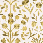 Toile cir�e au m�tre - largeur 140 cm - sidonie or - blanc