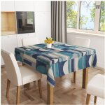 Toile cirée ovale 140x240cm boum bleu sur cintre - access deco Toile cirée ovale 140x240cm boum bleu sur cintre - access deco