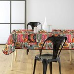 Douceur d'int�rieur - toile cir�e rectangulaire - 140x240 cm - fastfood - multicolore