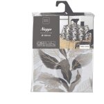 Toile cirée ronde - diamètre 160 cm - oralia métallisé - gris Toile cirée ronde - diamètre 160 cm - oralia métallisé - gris