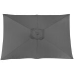 Toile parasol mat droit 3x2 par 6 polyester 200gr sd - gris - proloisirs