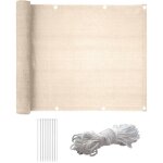 Toile de protection pour balcon, garde - corps, brise - vue, 500xh85cm. couleur: beige Toile de protection pour balcon, garde - corps, brise - vue, 500xh85cm. couleur: beige