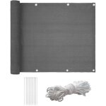 Toile de protection pour balcon, garde - corps, brise - vue, 500xh85cm. couleur: gris Toile de protection pour balcon, garde - corps, brise - vue, 500xh85cm. couleur: gris