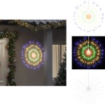Toile rayonnante de nol 140 led multicolore 17 cm - dcoration de nol - clairage extrieur - guirlande ...