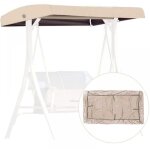 Toile de rechange pour balancelle, 191x120x23cm housse de rechange 3 places, toit balancelle de jardin, ...