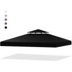 Toile de rechange double toit pour pavillon de jardin 3 x 3 m en polyester imprmable haute densit ...