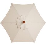 Toile de rechange pour parasol, 6 baleines, 2 m, imperm�able, anti - uv, tissu de rechange, blanc cr�me ...
