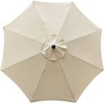 Toile de rechange parasol 8 baleines diamètre 3m tissu de remplacement imperméable résistant aux uv beige ... Toile de rechange parasol 8 baleines diamètre 3m tissu de remplacement imperméable résistant aux uv beige ...