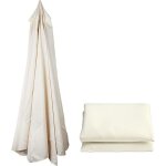 Toile de rechange pour parasol d'ext�rieur, toile imperm�able blanc cass�, diam�tre 3 m (pour parasols ...