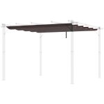 Outsunny ? toile de rechange pour pergola r�tractable 3 x 3 m ? polyester haute densit� 180 g / m� imperm�abil ...