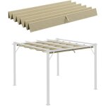 Mh - toile de rechange pergola rtractable sivis beige