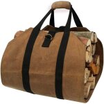 Toile sac � b�che chemin�e, grande capacit� imperm�able sac de transport pour bois de chauffage avec ...