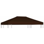Toile suprieure de gazebo 310 g / m 3x4 m marron