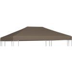 Toile sup�rieure de gazebo 310 g / m� 3x4 m taupe cfw51145
