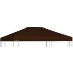 Maisonchic - toile suprieure de gazebo, recouvrement de remplacement d'auvent 310 g, m 3x4 m marron ...