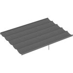 Toile de toit pour pergola tonnelle de 4 x 3 m - outsunny - r�tractable - toile uniquement 350 x 260 ...