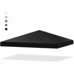 Toile de toit de rechange en polyester pour pavillon tonnelle tente 300 x 300 cm couleur au choix (noir) ...