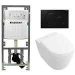Toilet pack villeroy boch subway 2. 0 compact directflush - r�servoir geberit - plaque de d�clenchement ...