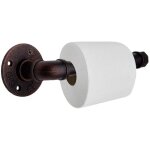 Toilet paper holder set industrial pipe decor wall mounted toilet roll holder bronze finish