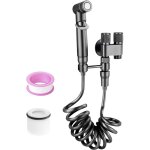 Toilet shower kit, one inlet and two outlets, dual outlets and dual switches, 360� rotatable bracket, ...