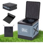 Toilettes de camping pliables avec sac de rangement et 12 sacs poubelles, toilette portable voiture, ... Toilettes de camping pliables avec sac de rangement et 12 sacs poubelles, toilette portable voiture, ...
