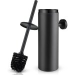 Toilette porte - brosse noire balai toilette wc en acier inox 304 mural imperm�able facile � nettoyer ...