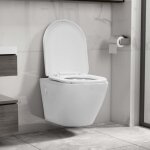 Maisonchic - toilette suspendue au mur, pack wc complet sans rebord céramique blanc asaf17264 design ... Maisonchic - toilette suspendue au mur, pack wc complet sans rebord céramique blanc asaf17264 design ...