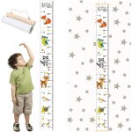 Toise bois mesure hauteur enfant tableau croissance animal portable d�coration murale