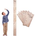 Toise pour enfant, r�gle � mesurer en bois pour enfants, puzzle en bois naturel pliable (40 - 180 cm) ...