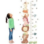 Toise murale stickers auto - adh�sifs imperm�ables animaux 150 cm chambre salon