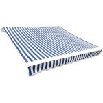 Jinlefu - inlife toit d'auvent toile bleu et blanc 3x2, 5 m (cadre non inclus) Jinlefu - inlife toit d'auvent toile bleu et blanc 3x2, 5 m (cadre non inclus)