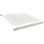 The living store toit d'auvent toile crme 4x3 m (cadre non inclus) - toiture d'extrieur - auvent pliable ...