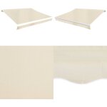 Vidaxl - toit d'auvent toile crme 4x3 m (cadre non inclus) - toiture d'extrieur - auvent pliable - ...
