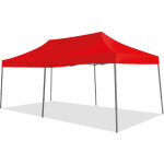 Toit de rechange pour tonnelle pliante 3 x 6 professionnelle - unit� - rouge