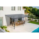 Cazeboo - pergola / carport adossé kleo 5, 5x3m aluminium gris Cazeboo - pergola / carport adossé kleo 5, 5x3m aluminium gris