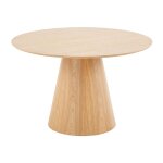 Toledo - table  manger ronde - effet bois - 120 cm - 4  6 personnes