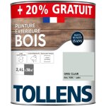 Tollens - peinture bois extrieur 2 en 1 - ultra rsistante et conomique satin - gris clair ral 7035 ...