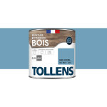 Tollens - peinture bois extrieur 2 en 1 - ultra rsistante et conomique satin - bleu pastel - 0, 5l ...