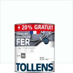 Tollens - peinture fer extrieure 2 en 1 - ultra rsistante, schage rapide et antirouille brillant - ...