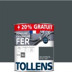 Tollens - peinture fer extrieure 2 en 1 - ultra rsistante, schage rapide et antirouille brillant - ...