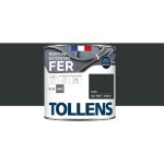 Tollens - peinture fer extrieure 2 en 1 - ultra rsistante, schage rapide et antirouille brillant - ...