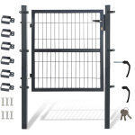 Tolletour 100x100cm portillon de jardin en acier galvanis� - portail de jardin - porte de cl�ture - avec ...